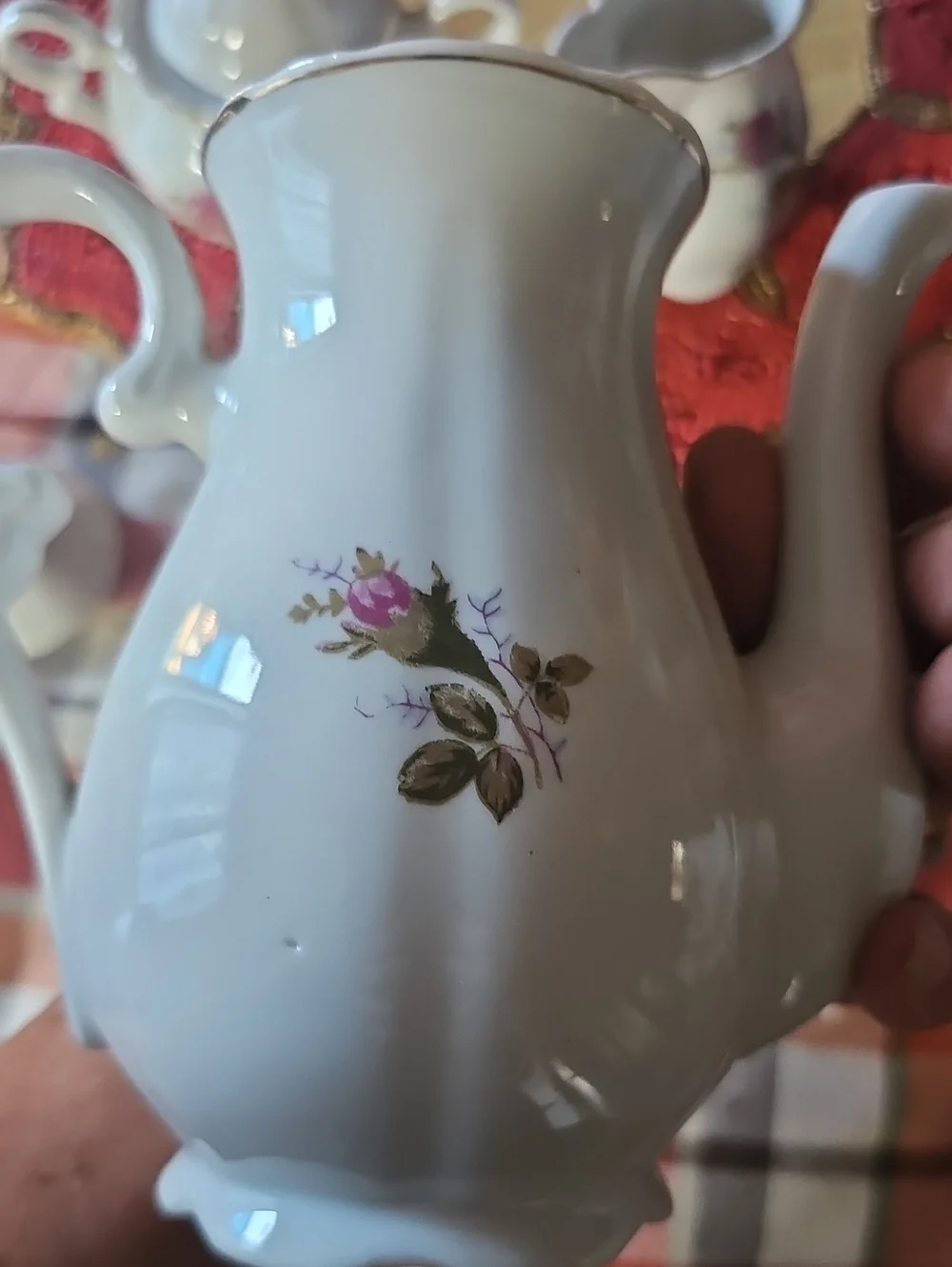 1960 Moss Rose Tea Set Vintage Floral Porcelain Tea Set -